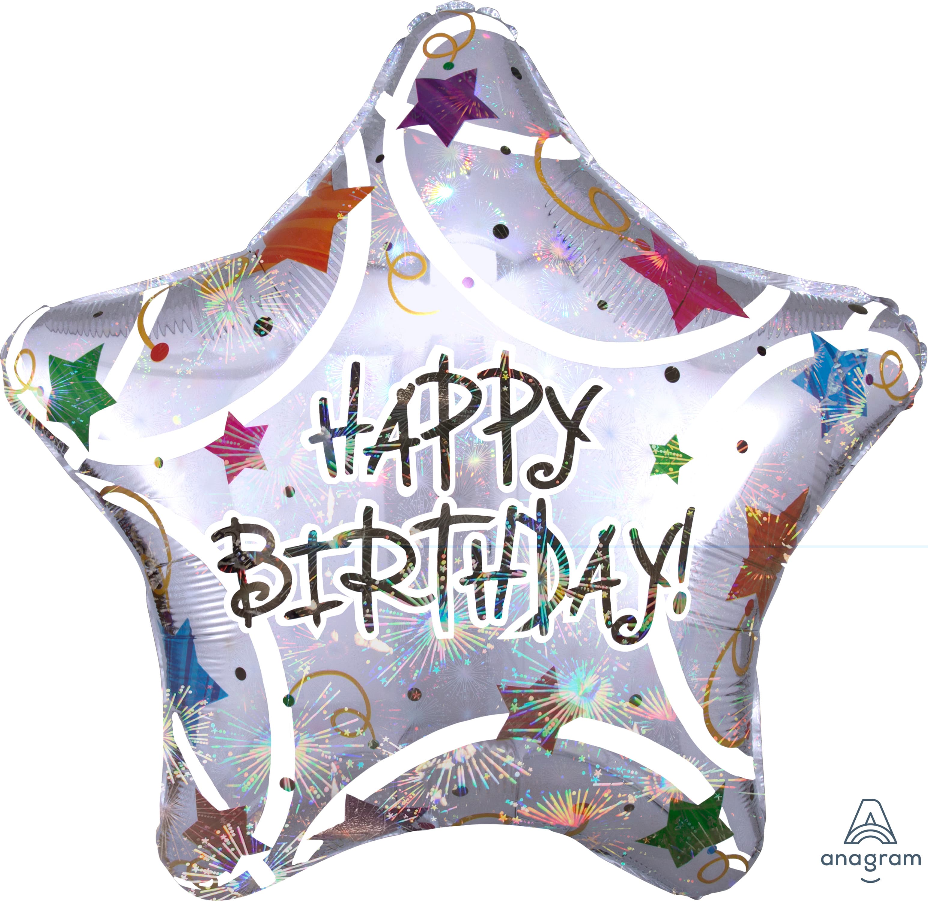 32" HB STAR HOLO Design Balloon