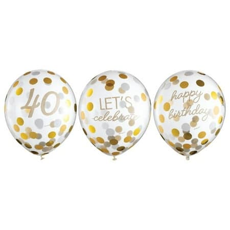 12IN LTX CNFT BLN GLDNAGE 40TH