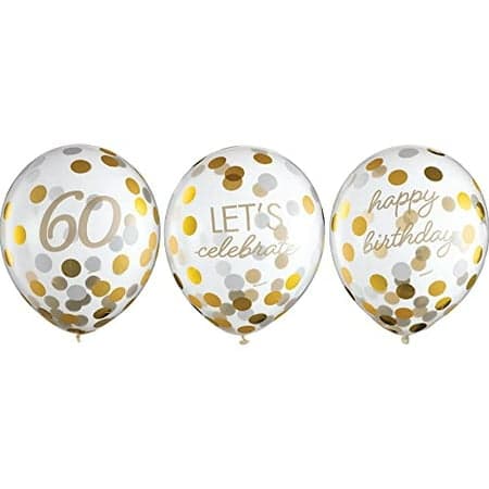 12IN LTX CNFT BLN GLDNAGE 60TH