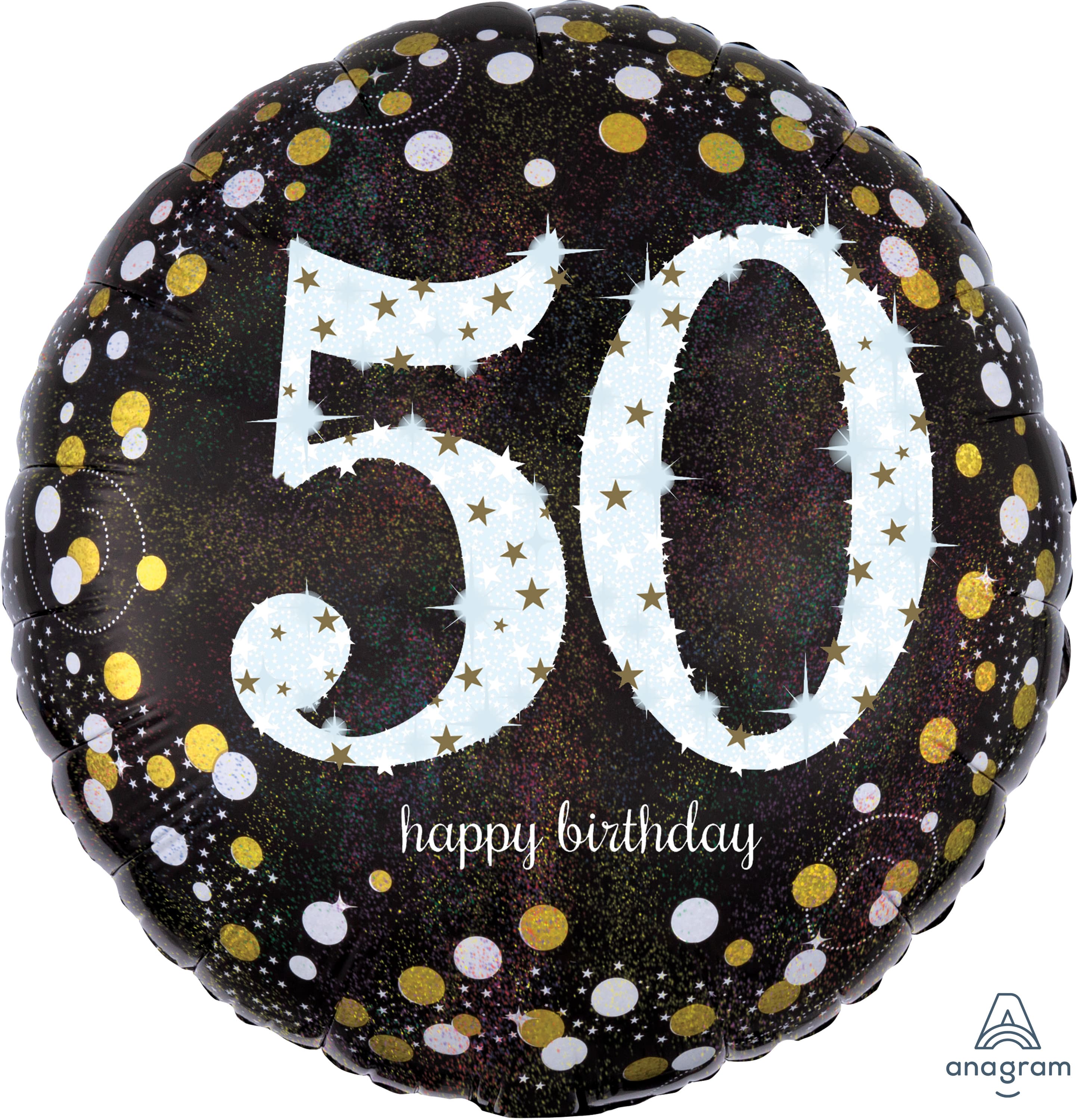 17" birthday black sparkle 50th