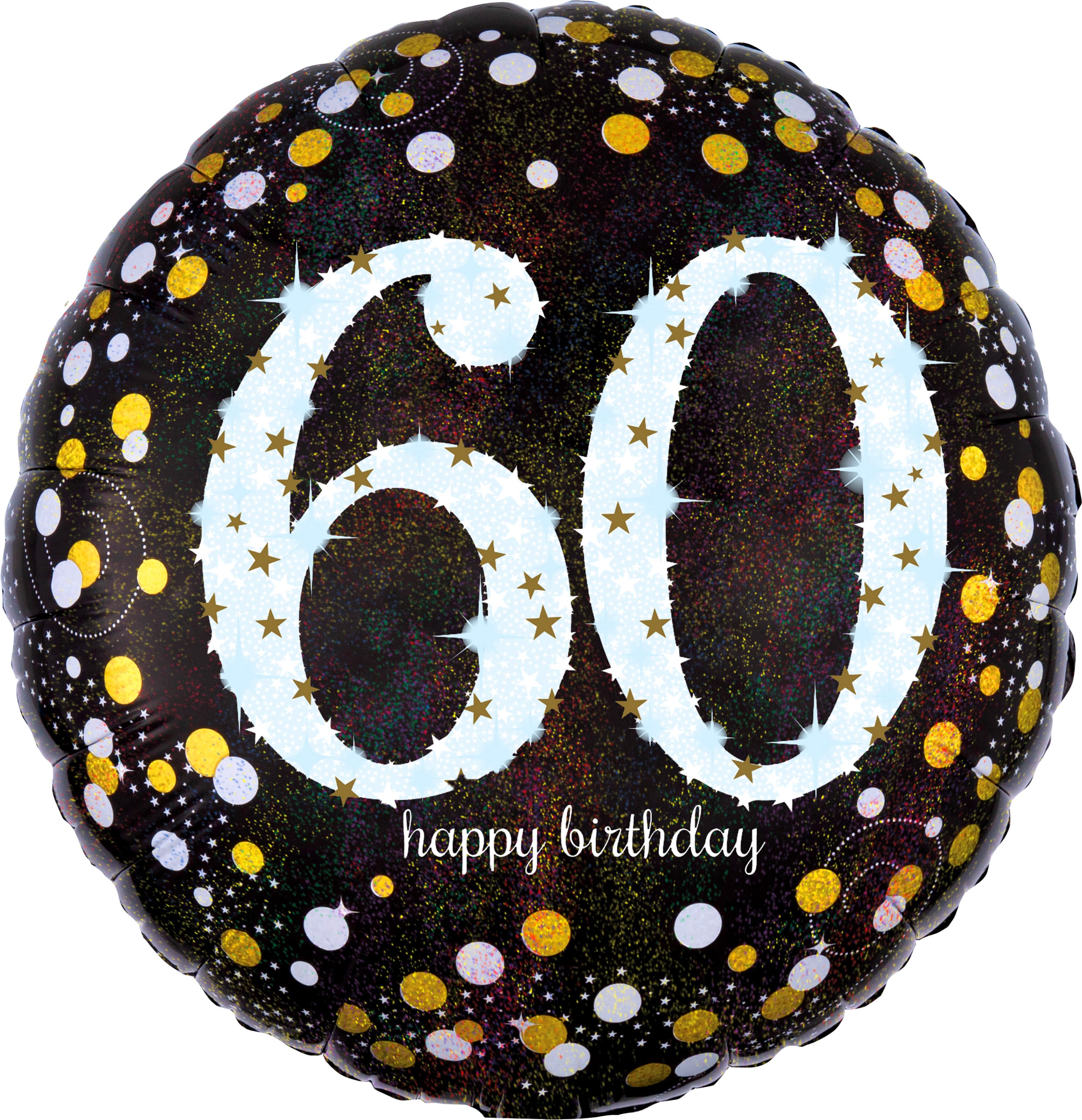 17" birthday black sparkle 60th