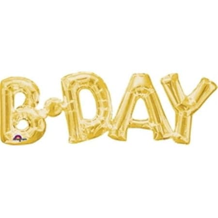 MINI GLD AIR FILLED BLLN BDAY