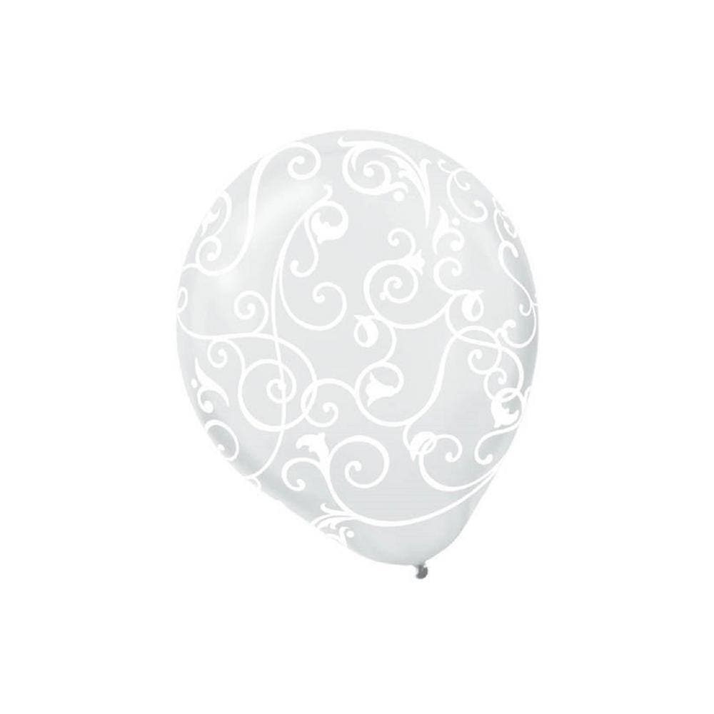 6CT 12IN CLR/WHT LTX BLLN