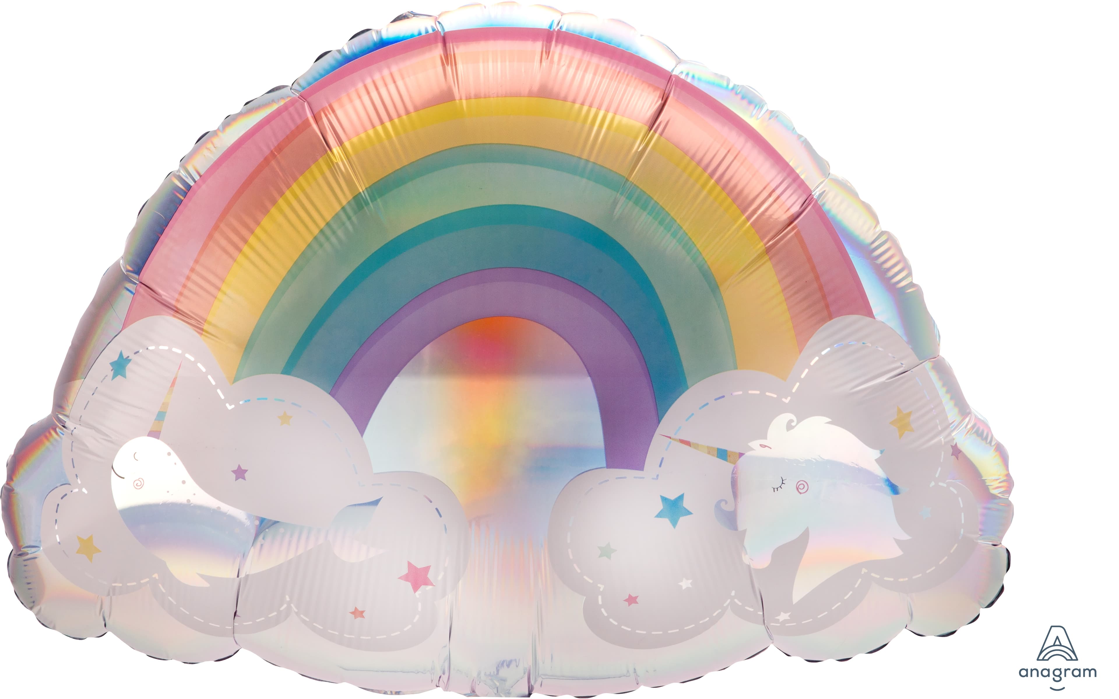 37" Holograph Pastel Rainbow