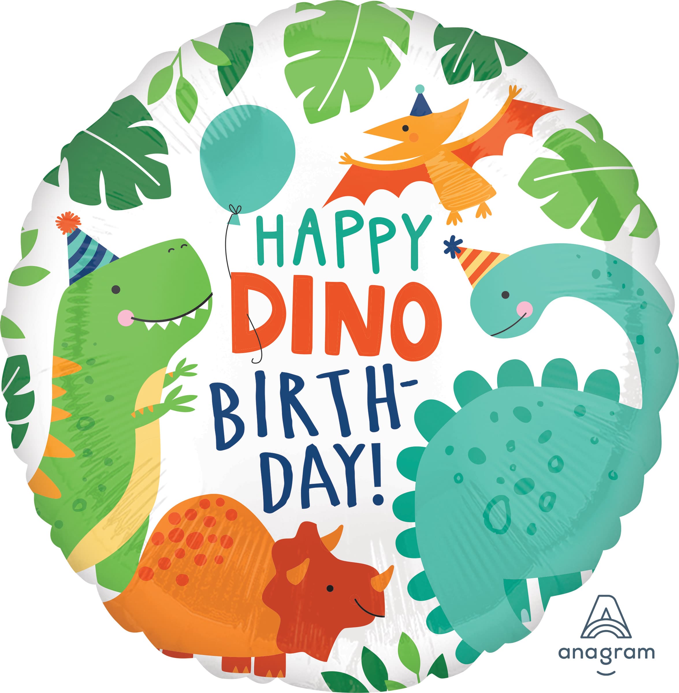 17" Dino Birthday Balloon
