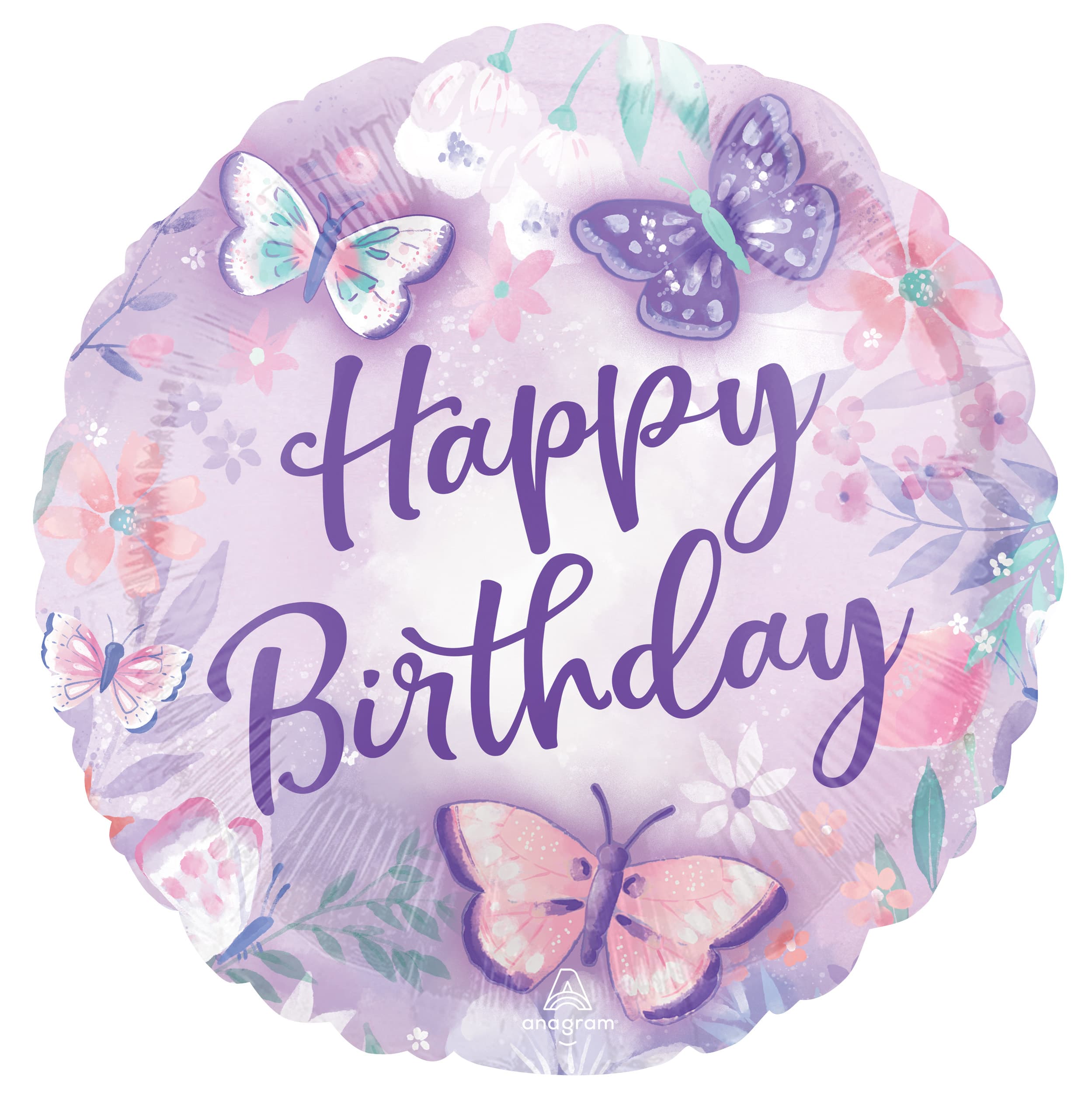17" HB Lavender w/Butterflies