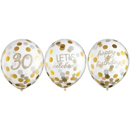 12IN LTX CNFT BLN GLDNAGE 30TH