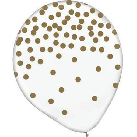 6CT 12IN GLD LTX BLN CNFT PRNT