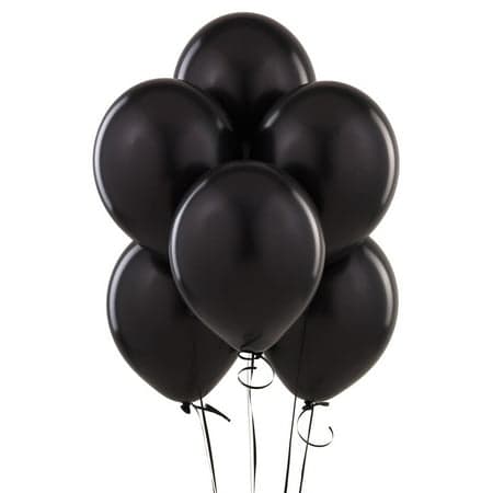 100CT 12IN BLK LTX BLLN
